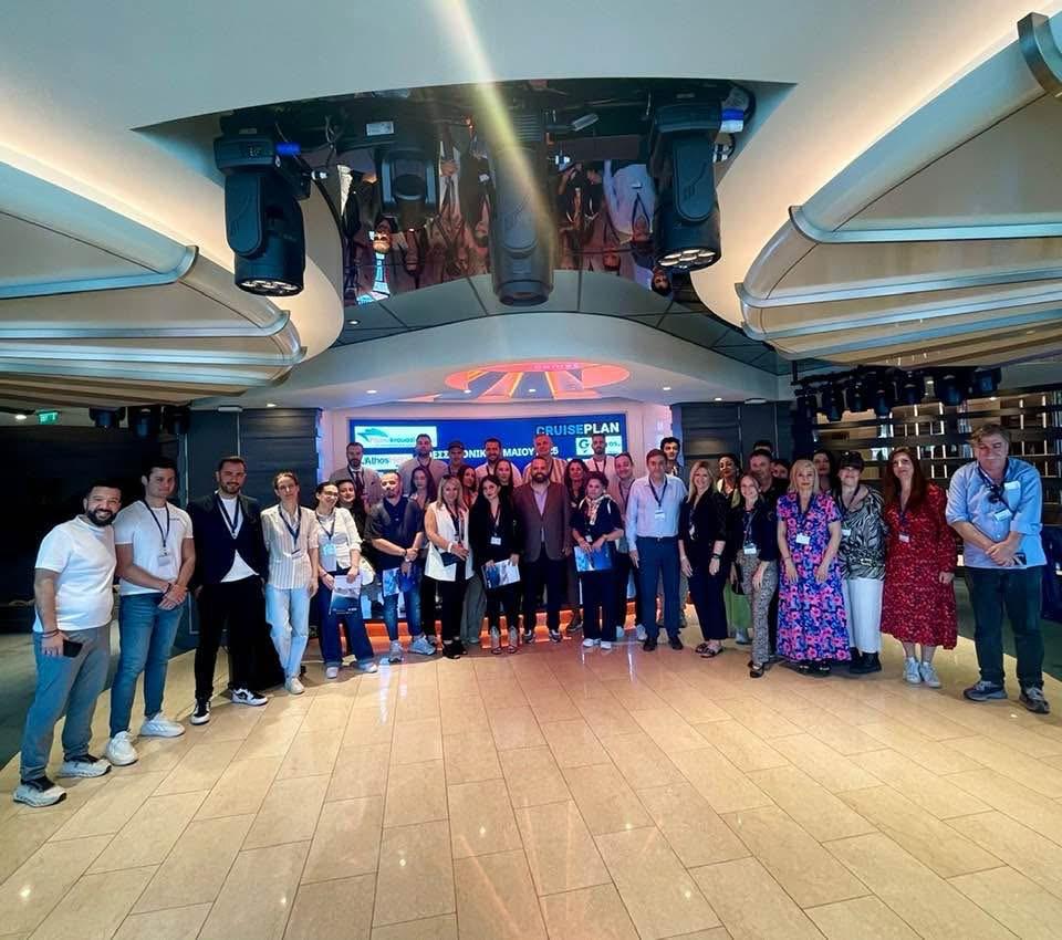 George Paliouras at a CruisePlan industry event