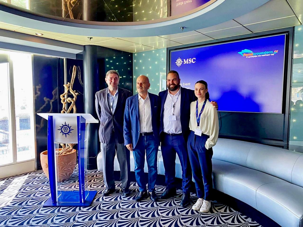 George Paliouras at an MSC Cruises industry event