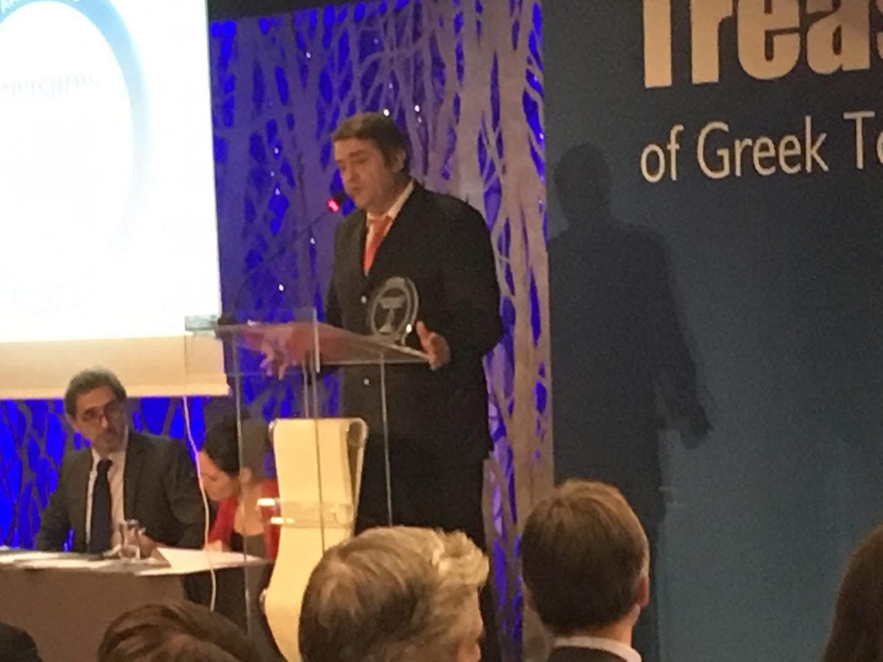 George Paliouras speaking at the Treasures of Greek Tourism conference